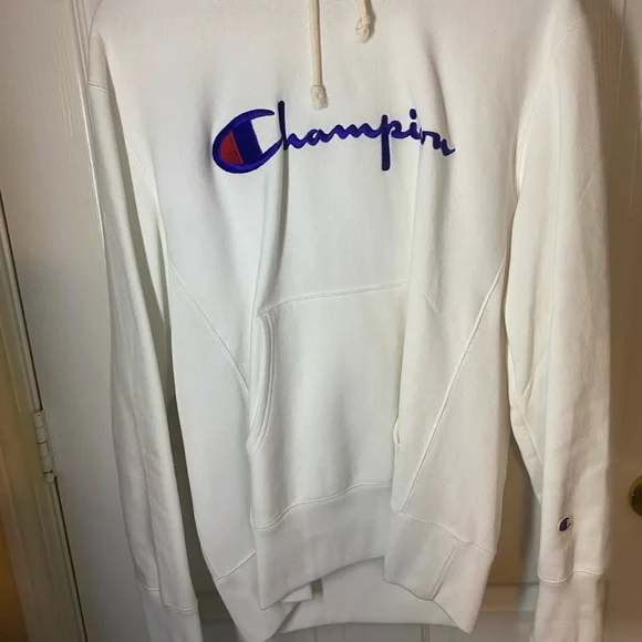 CHAMPION EUROPE SCRIPT LOGO REVERSE WEAVE HOODIE White Xl